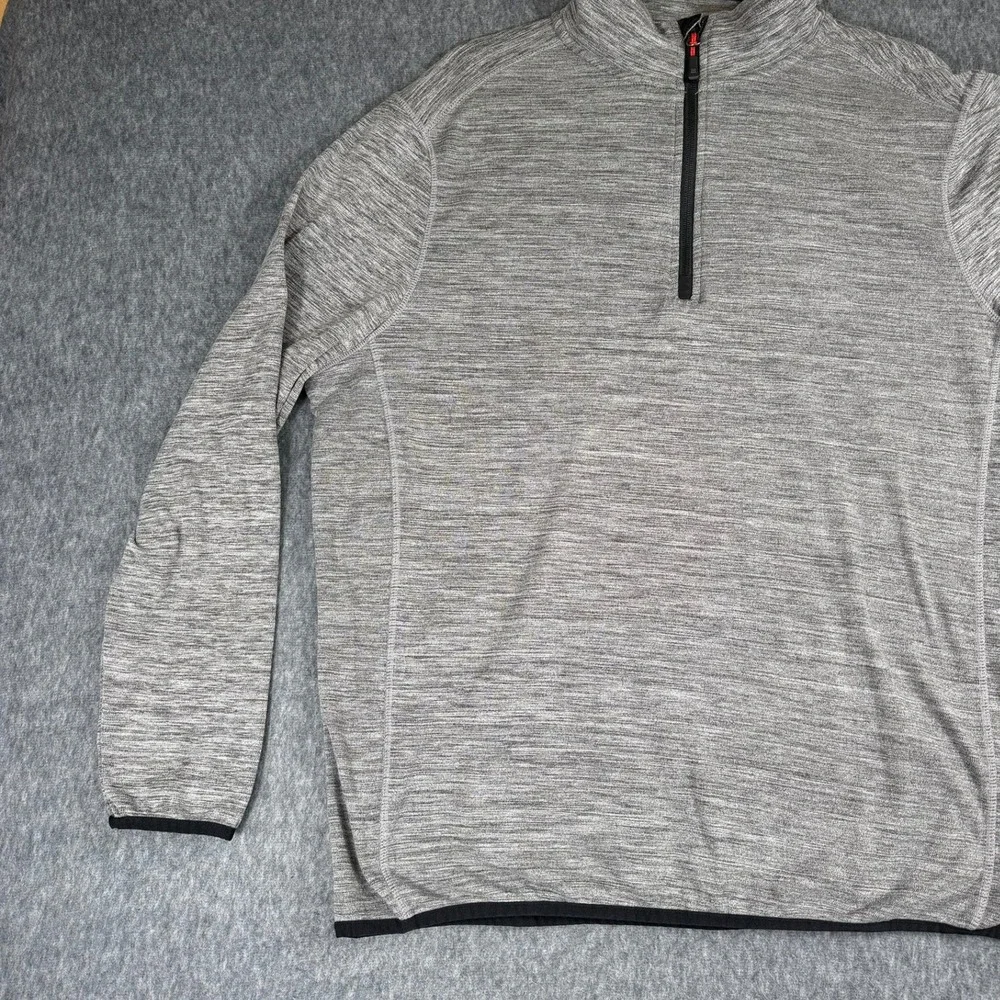 Avalanche‎ Pullover Mens Large Gray Quarter Zip Space Dye Performance CAM150U